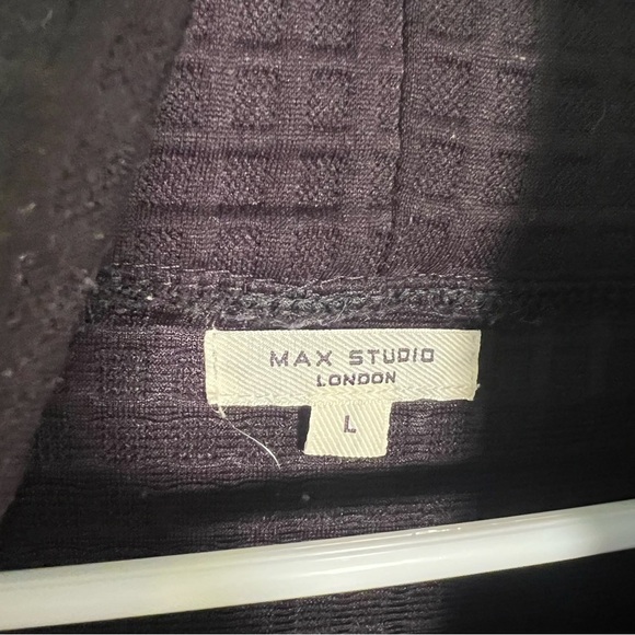 Max Studio Funnel Neck Waffle Knit Pullover Black L - Picture 11 of 12